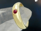 Anhnger Taufring mit Rubin, 9Kt GOLD