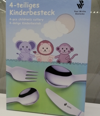 Kinderbesteck 4 teilig neutral