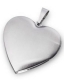 Amulett Edelstahl Herz matt kostenloser Gravur
